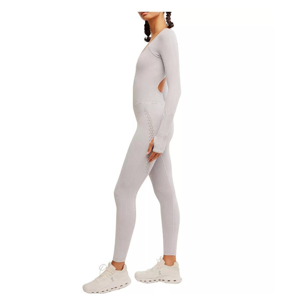 FP Movement by Free People Light Gray Jumpsuit